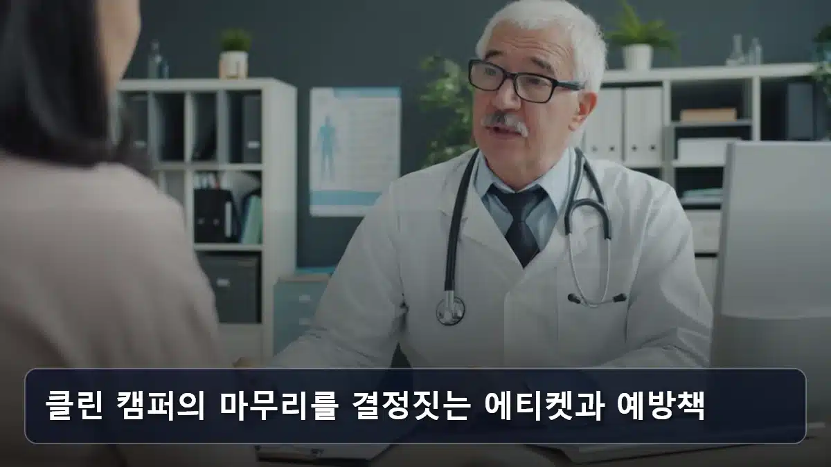 클린 캠퍼의 마무리를 결정짓는 에티켓과 예방책 관련 이미지