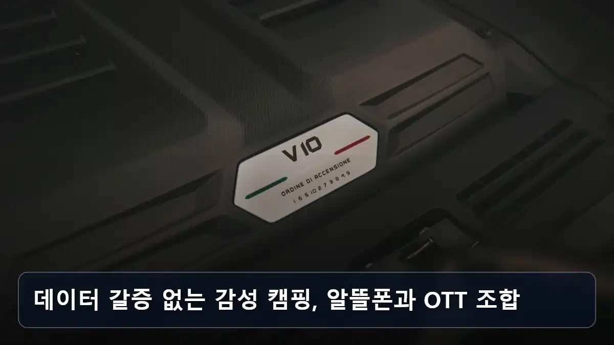 데이터 갈증 없는 감성 캠핑, 알뜰폰과 OTT 조합 관련 이미지