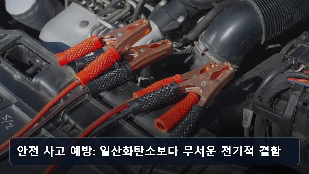 안전 사고 예방: 일산화탄소보다 무서운 전기적 결함 관련 이미지