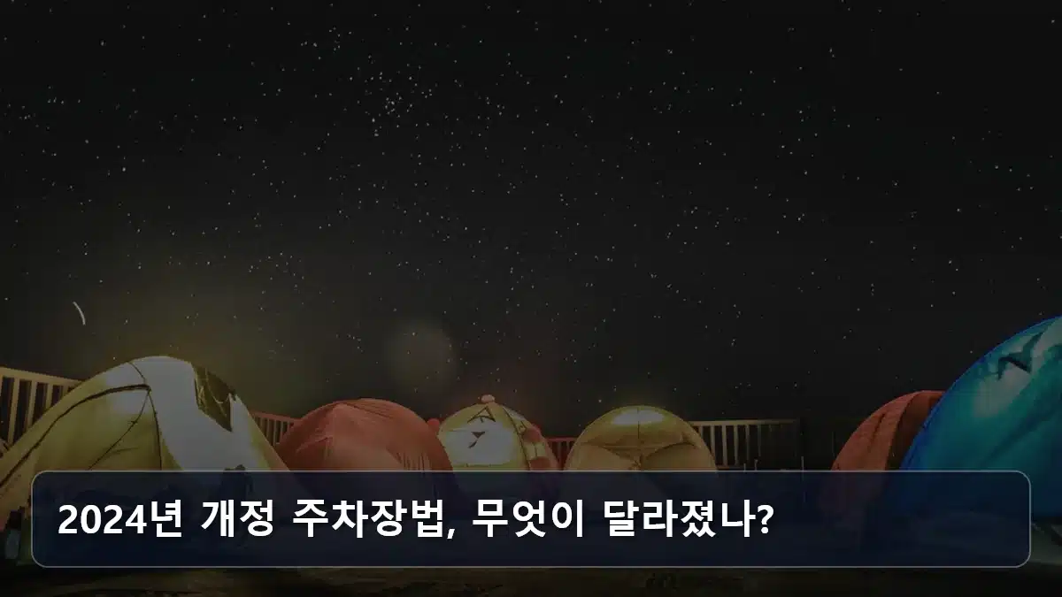 2024년 개정 주차장법, 무엇이 달라졌나? 관련 이미지