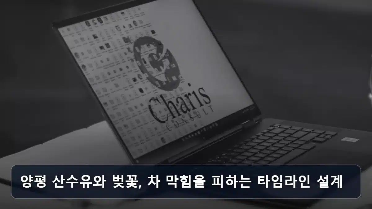양평 산수유와 벚꽃, 차 막힘을 피하는 타임라인 설계 관련 이미지