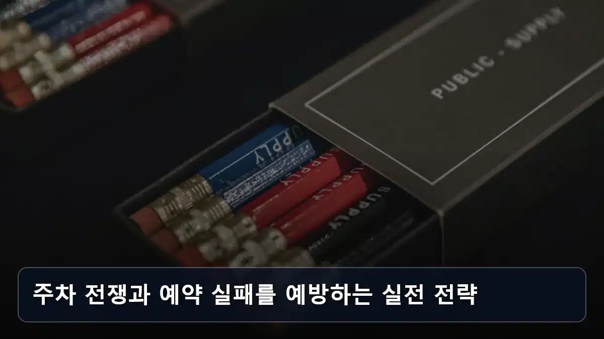 주차 전쟁과 예약 실패를 예방하는 실전 전략 관련 이미지