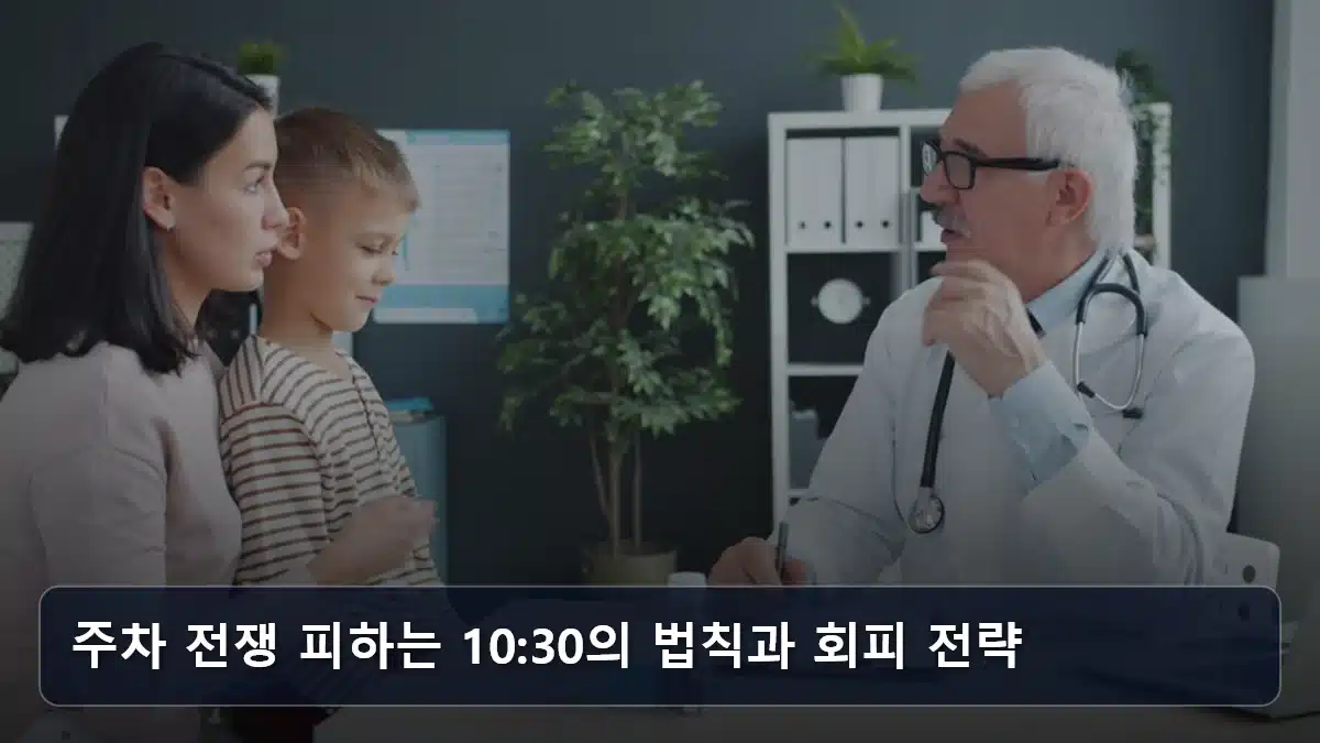 주차 전쟁 피하는 10:30의 법칙과 회피 전략 관련 이미지