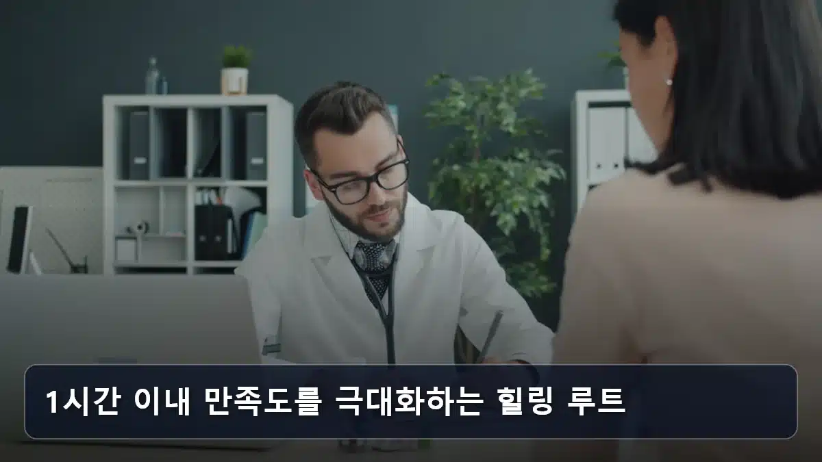 1시간 이내 만족도를 극대화하는 힐링 루트 관련 이미지