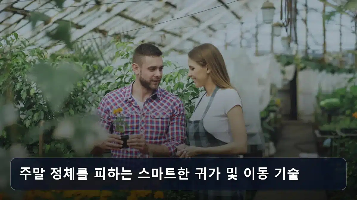 주말 정체를 피하는 스마트한 귀가 및 이동 기술 관련 이미지