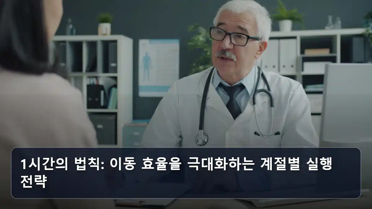 1시간의 법칙: 이동 효율을 극대화하는 계절별 실행 전략 관련 이미지