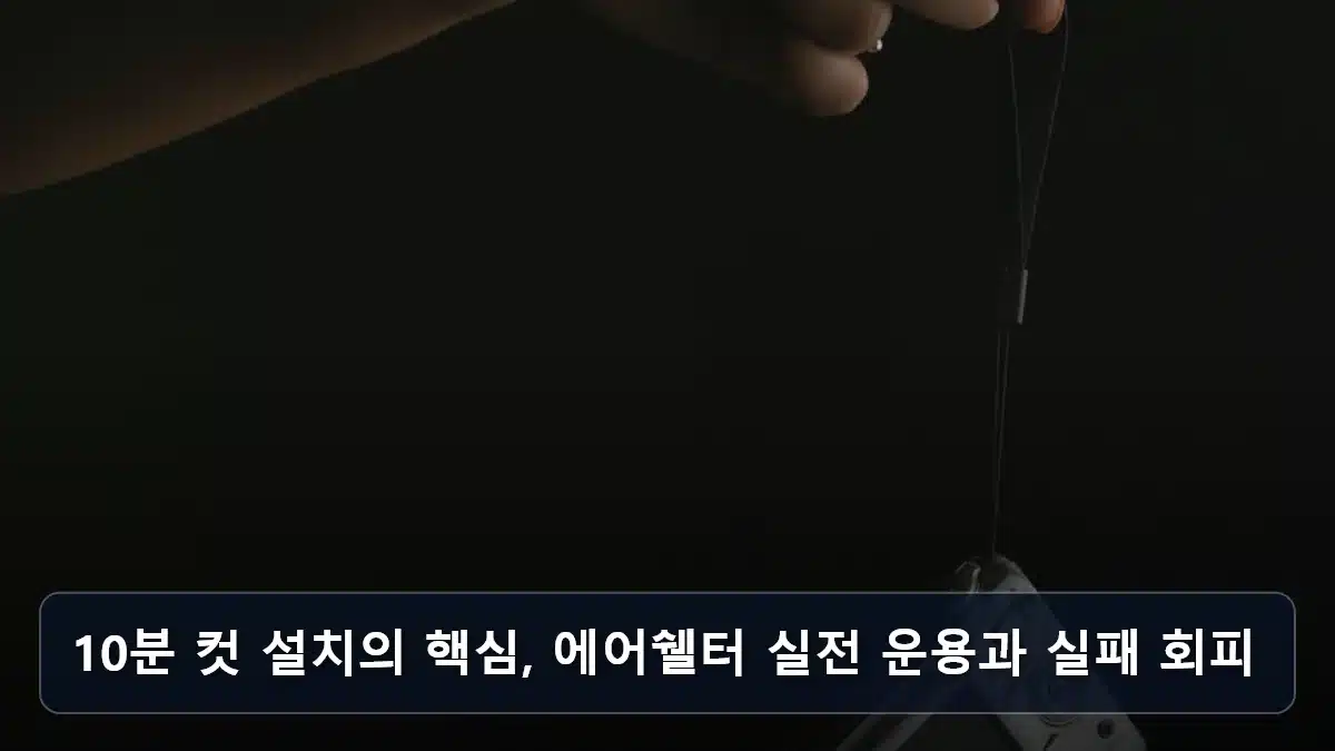 10분 컷 설치의 핵심, 에어쉘터 실전 운용과 실패 회피 관련 이미지