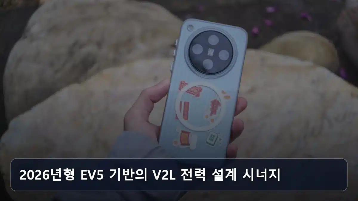 2026년형 EV5 기반의 V2L 전력 설계 시너지 관련 이미지