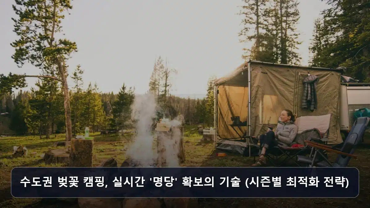 수도권 벚꽃 캠핑, 실시간 '명당' 확보의 기술 (시즌별 최적화 전략) 관련 이미지