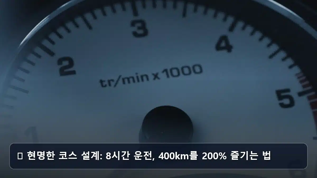 💡 현명한 코스 설계: 8시간 운전, 400km를 200% 즐기는 법 관련 이미지