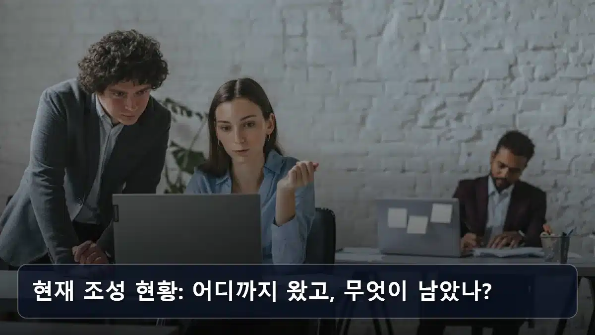 현재 조성 현황: 어디까지 왔고, 무엇이 남았나? 관련 이미지