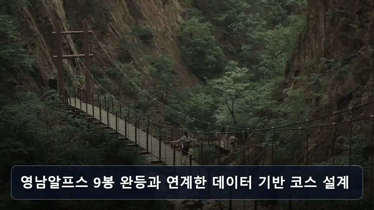 영남알프스 9봉 완등과 연계한 데이터 기반 코스 설계 관련 이미지