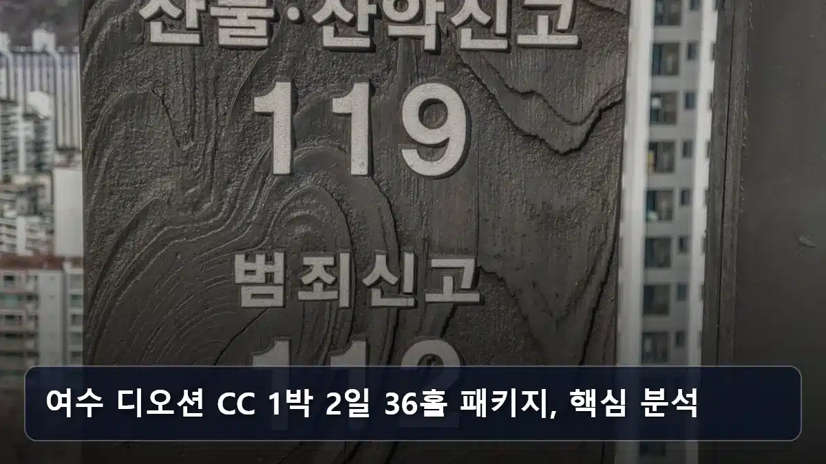 여수 디오션 CC 1박 2일 36홀 패키지, 핵심 분석 관련 이미지