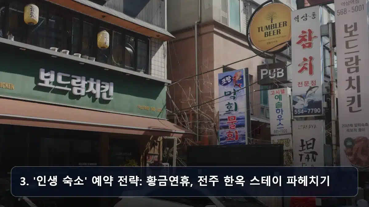 3. '인생 숙소' 예약 전략: 황금연휴, 전주 한옥 스테이 파헤치기 관련 이미지