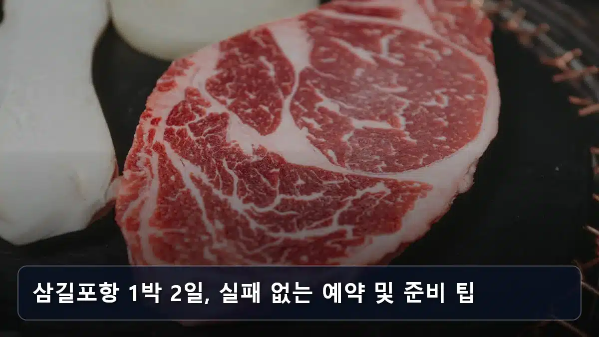 삼길포항 1박 2일, 실패 없는 예약 및 준비 팁 관련 이미지