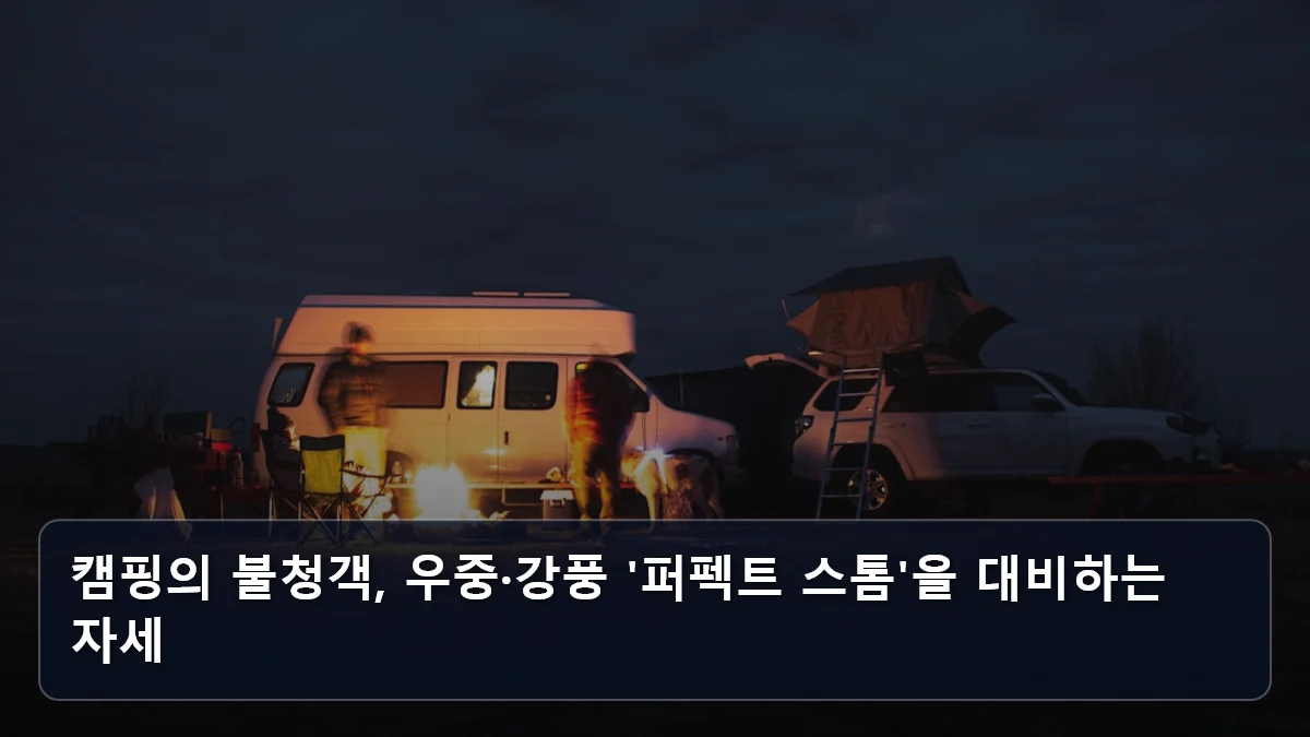 캠핑의 불청객, 우중·강풍 '퍼펙트 스톰'을 대비하는 자세 관련 이미지