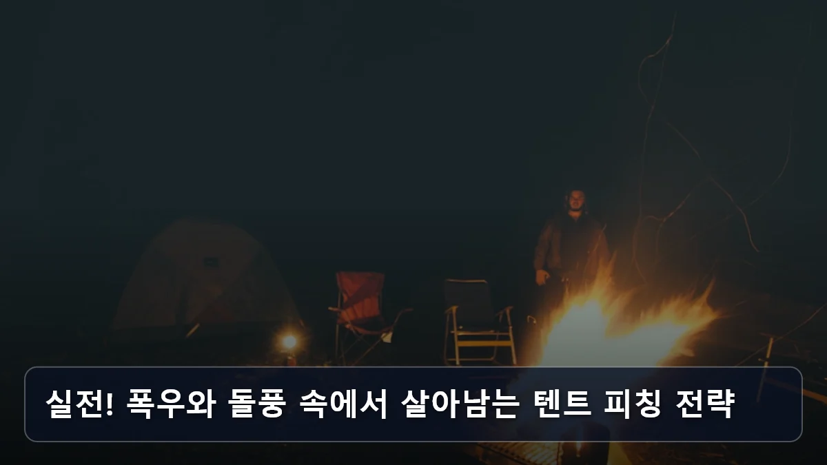 실전! 폭우와 돌풍 속에서 살아남는 텐트 피칭 전략 관련 이미지