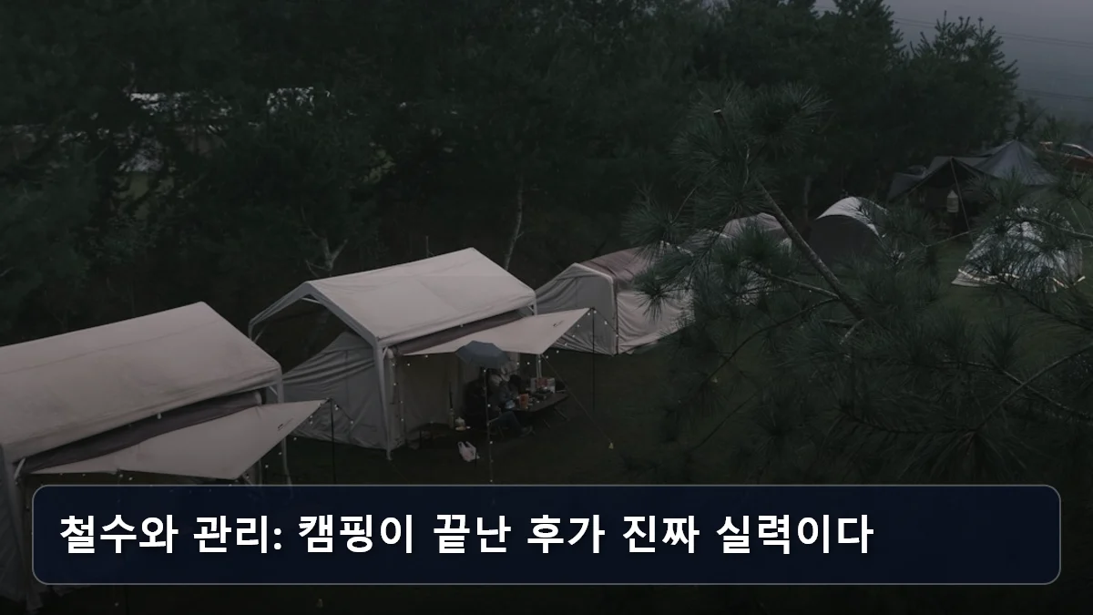 철수와 관리: 캠핑이 끝난 후가 진짜 실력이다 관련 이미지