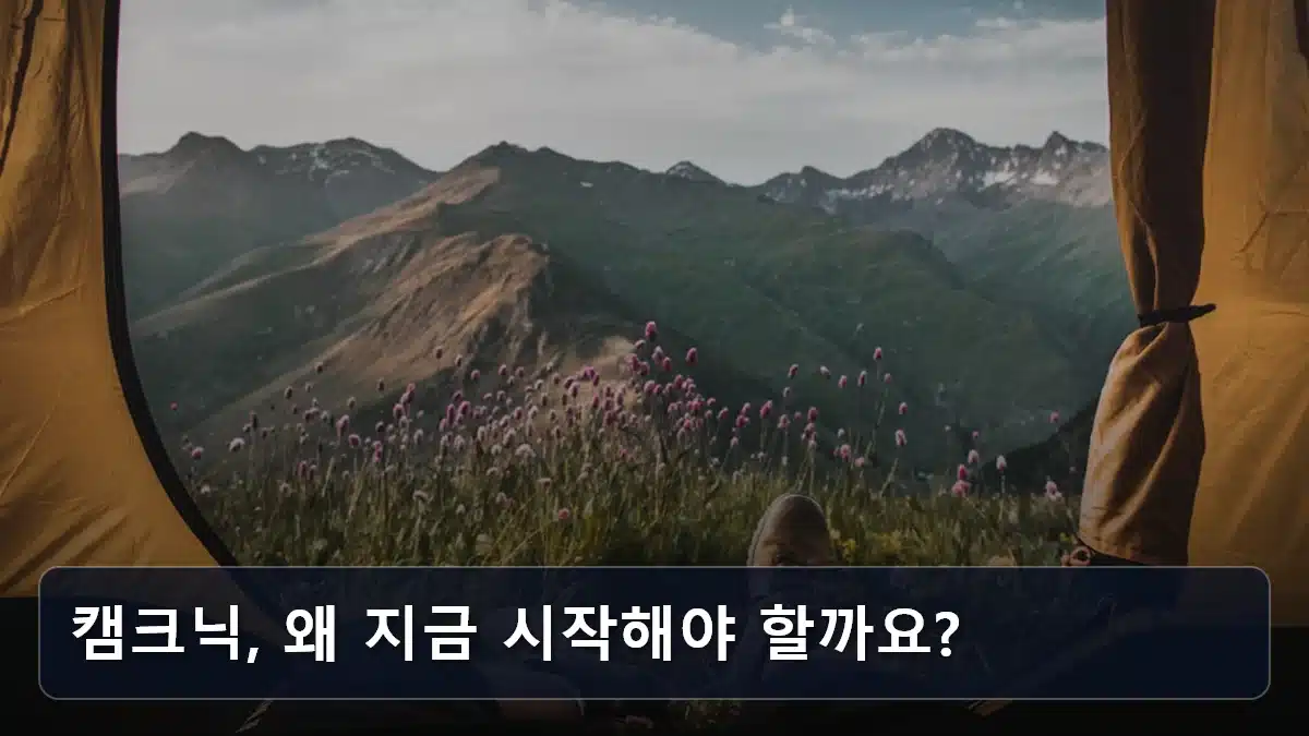 캠크닉, 왜 지금 시작해야 할까요? 관련 이미지