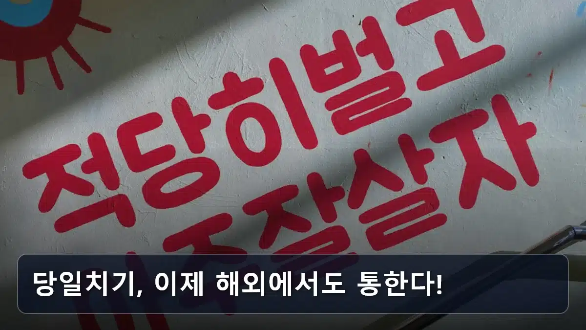 당일치기, 이제 해외에서도 통한다! 관련 이미지
