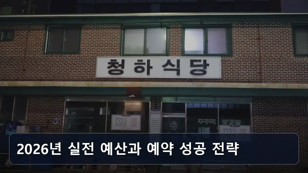 2026년 실전 예산과 예약 성공 전략 관련 이미지