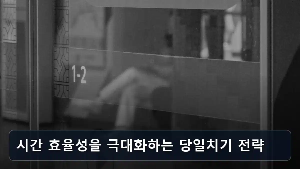 시간 효율성을 극대화하는 당일치기 전략 관련 이미지