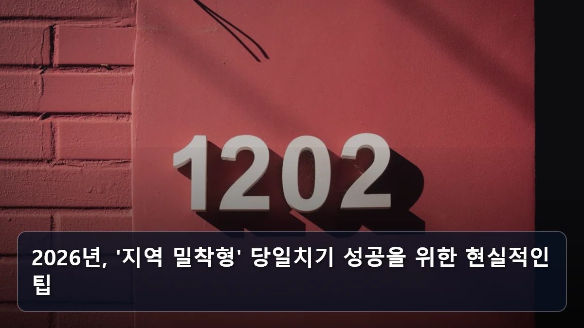 2026년, '지역 밀착형' 당일치기 성공을 위한 현실적인 팁 관련 이미지
