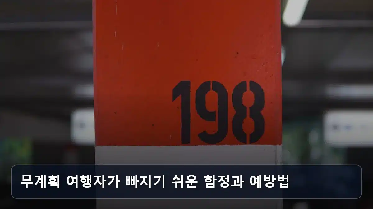 무계획 여행자가 빠지기 쉬운 함정과 예방법 관련 이미지