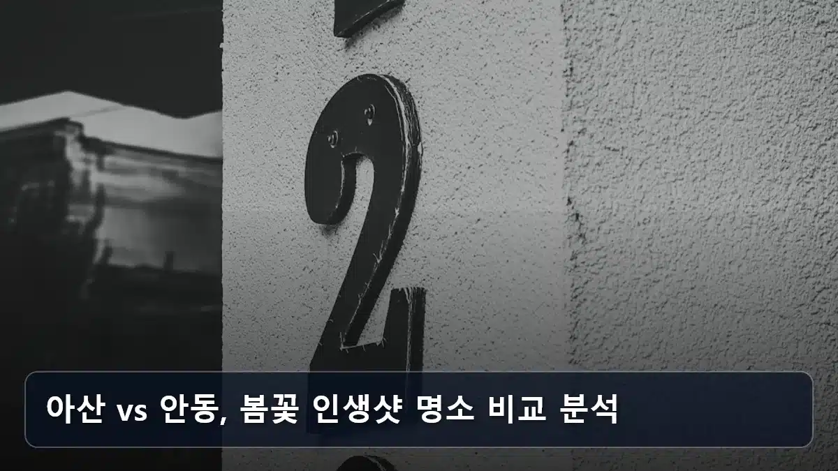 아산 vs 안동, 봄꽃 인생샷 명소 비교 분석 관련 이미지