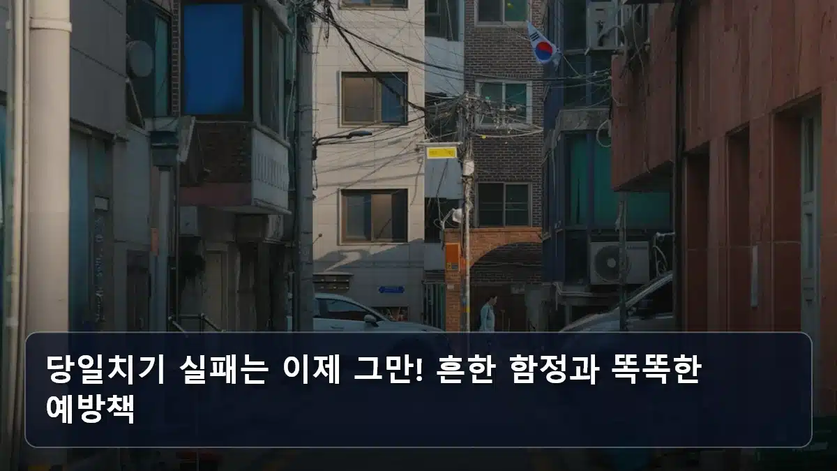 당일치기 실패는 이제 그만! 흔한 함정과 똑똑한 예방책 관련 이미지