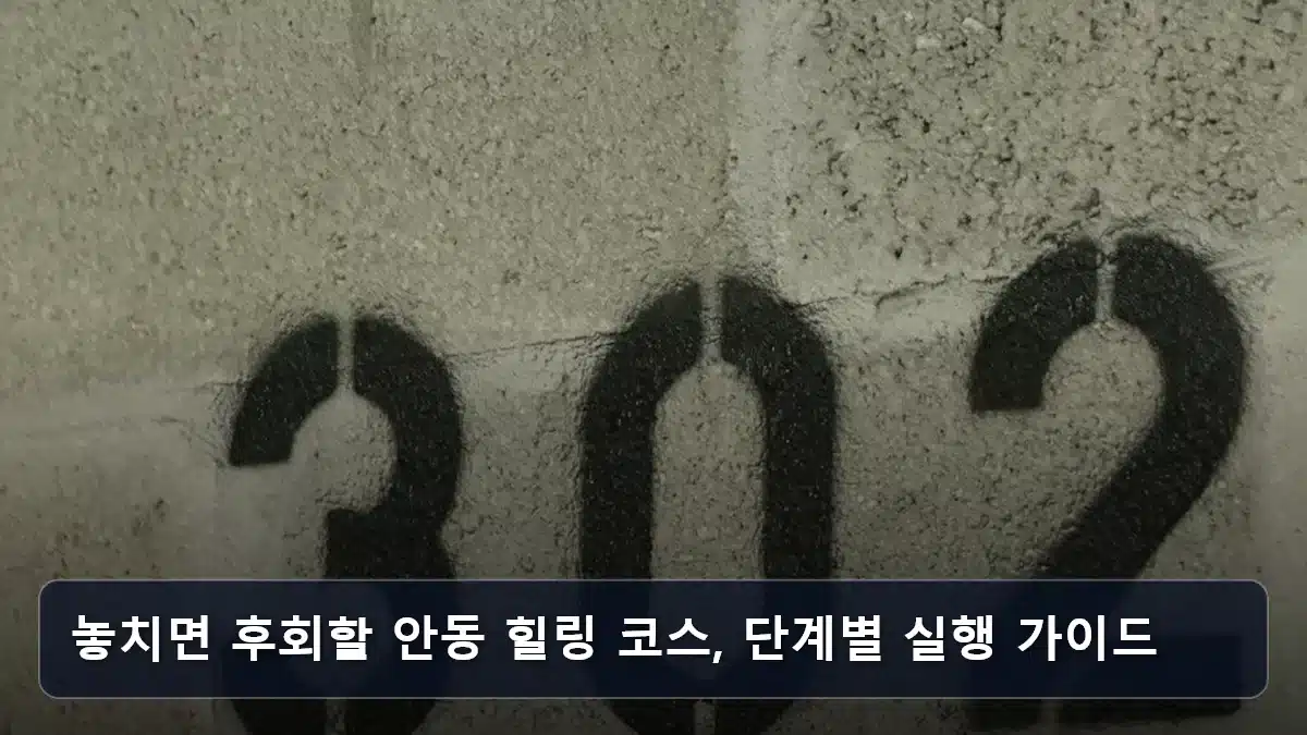 놓치면 후회할 안동 힐링 코스, 단계별 실행 가이드 관련 이미지