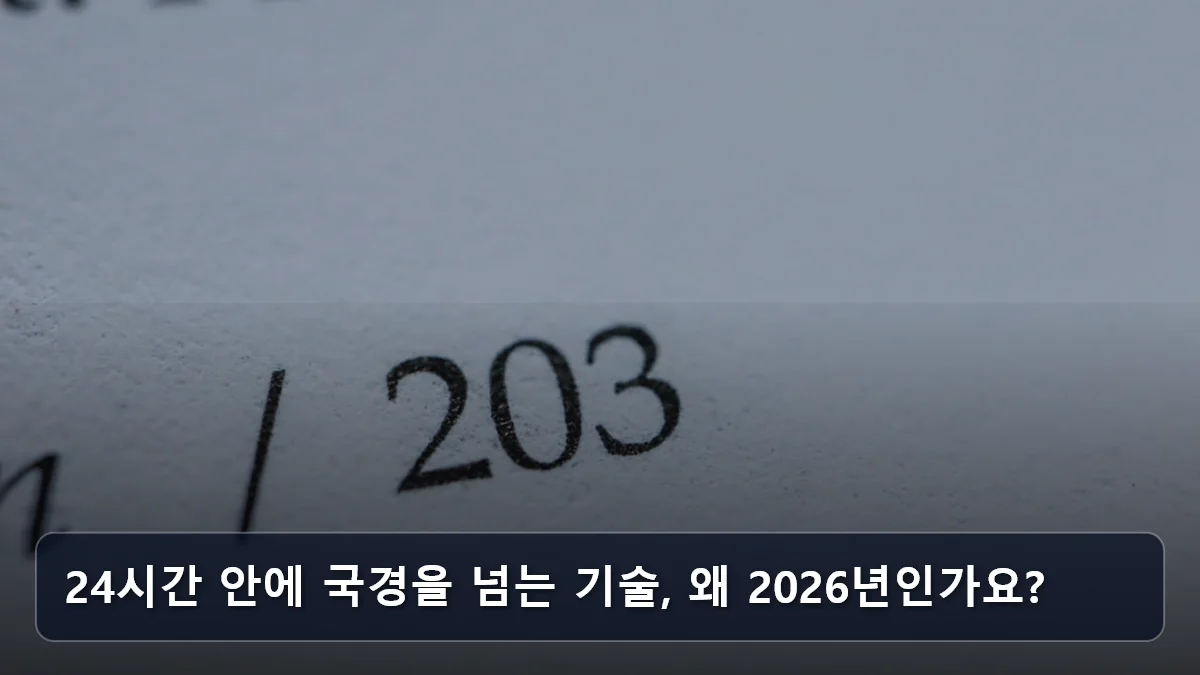 24시간 안에 국경을 넘는 기술, 왜 2026년인가요? 관련 이미지
