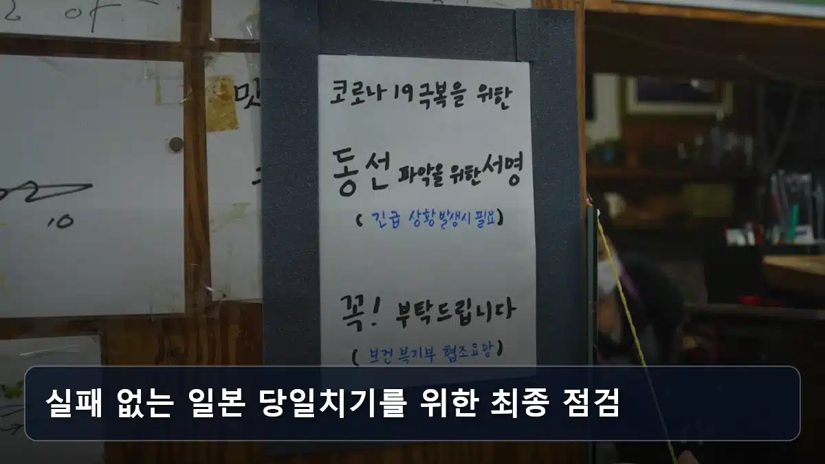 실패 없는 일본 당일치기를 위한 최종 점검 관련 이미지