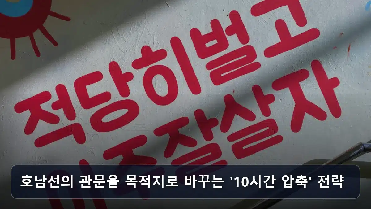 호남선의 관문을 목적지로 바꾸는 '10시간 압축' 전략 관련 이미지