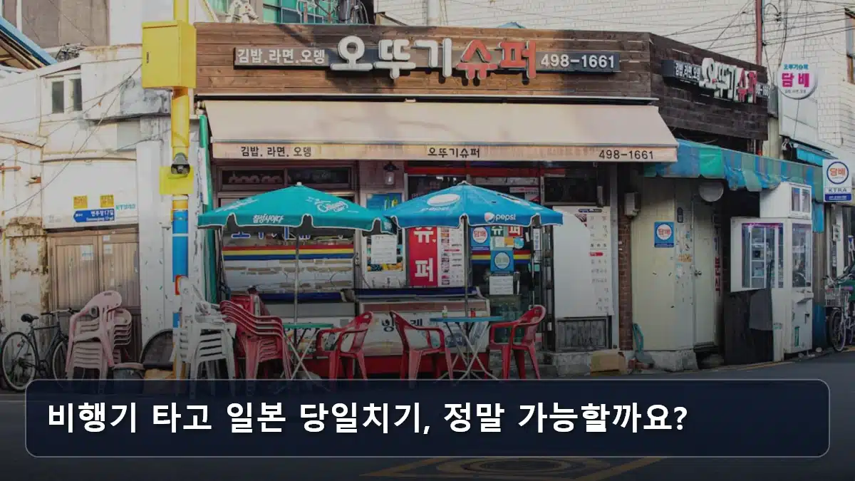 비행기 타고 일본 당일치기, 정말 가능할까요? 관련 이미지