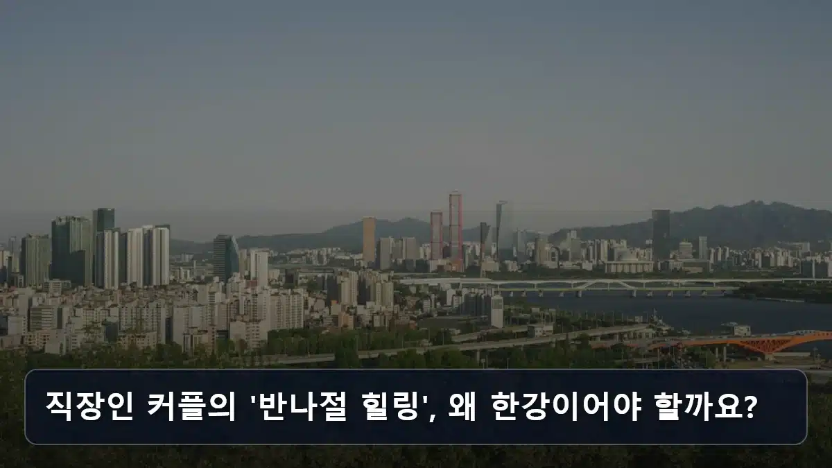 직장인 커플의 '반나절 힐링', 왜 한강이어야 할까요? 관련 이미지