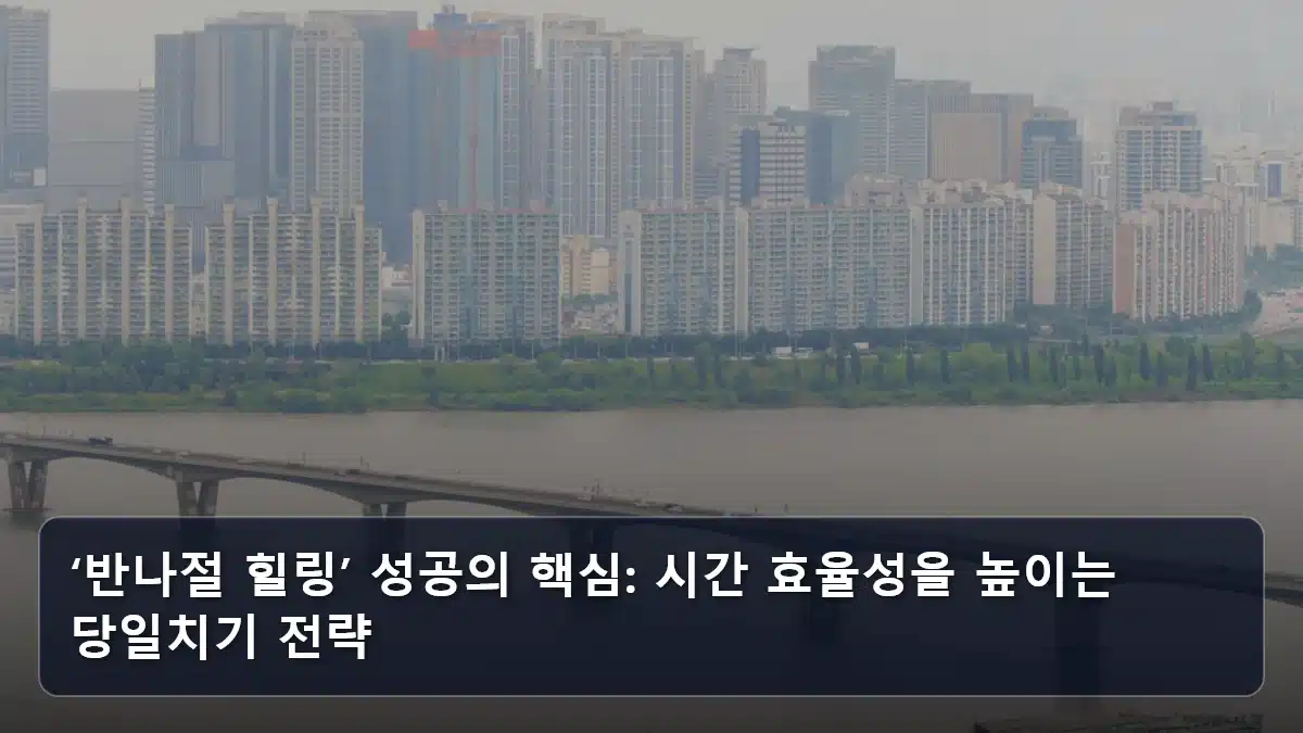 ‘반나절 힐링’ 성공의 핵심: 시간 효율성을 높이는 당일치기 전략 관련 이미지