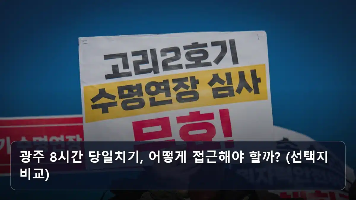 광주 8시간 당일치기, 어떻게 접근해야 할까? (선택지 비교) 관련 이미지