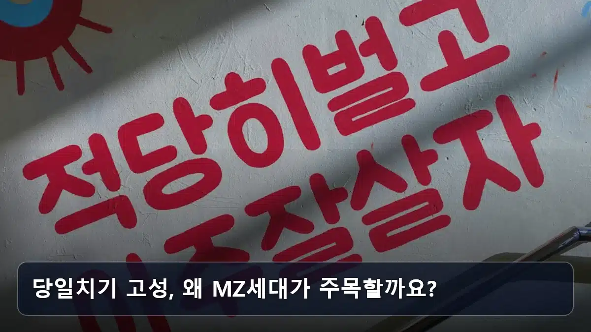 당일치기 고성, 왜 MZ세대가 주목할까요? 관련 이미지