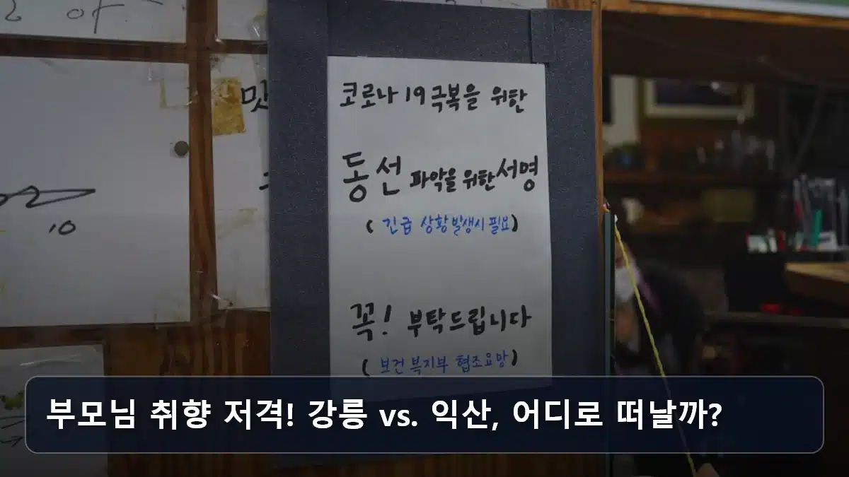 부모님 취향 저격! 강릉 vs. 익산, 어디로 떠날까? 관련 이미지
