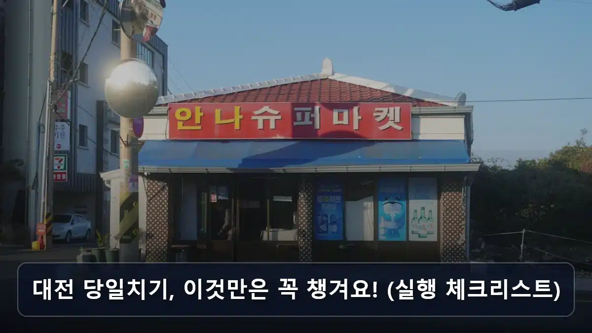 대전 당일치기, 이것만은 꼭 챙겨요! (실행 체크리스트) 관련 이미지