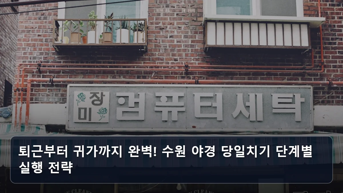 퇴근부터 귀가까지 완벽! 수원 야경 당일치기 단계별 실행 전략 관련 이미지