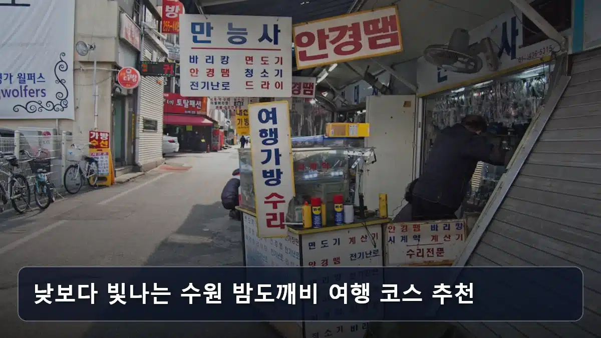 낮보다 빛나는 수원 밤도깨비 여행 코스 추천 관련 이미지