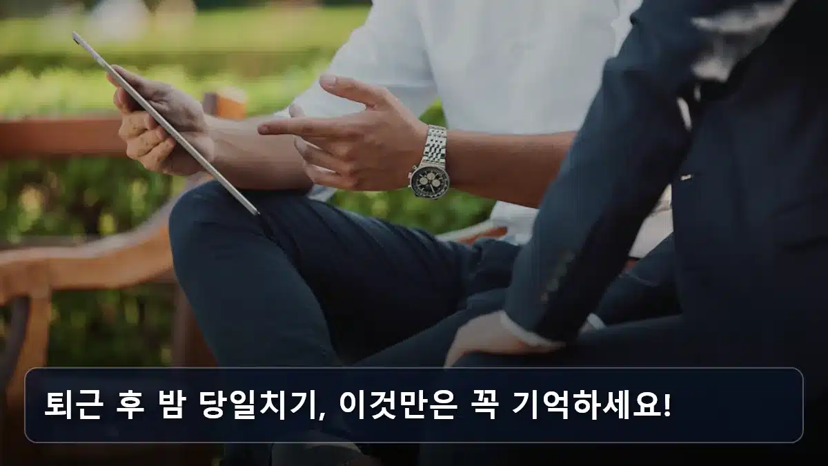 퇴근 후 밤 당일치기, 이것만은 꼭 기억하세요! 관련 이미지